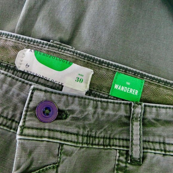 Anthropologie Olive Embroidered Pants - Picture 14 of 16